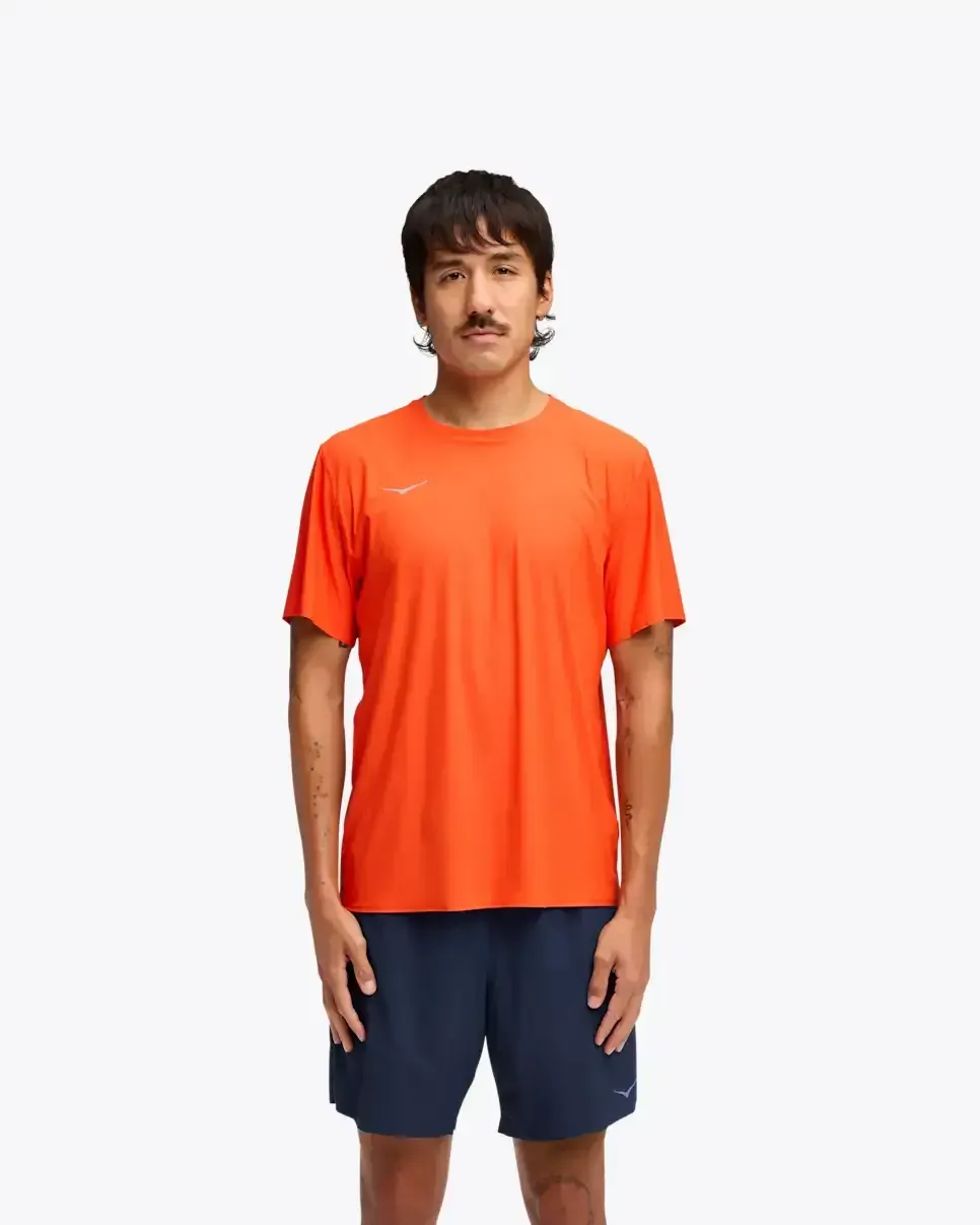 HOKA Airolite Short Sleeve 2.0 Lava - Men's HOKA Exclusives - front view