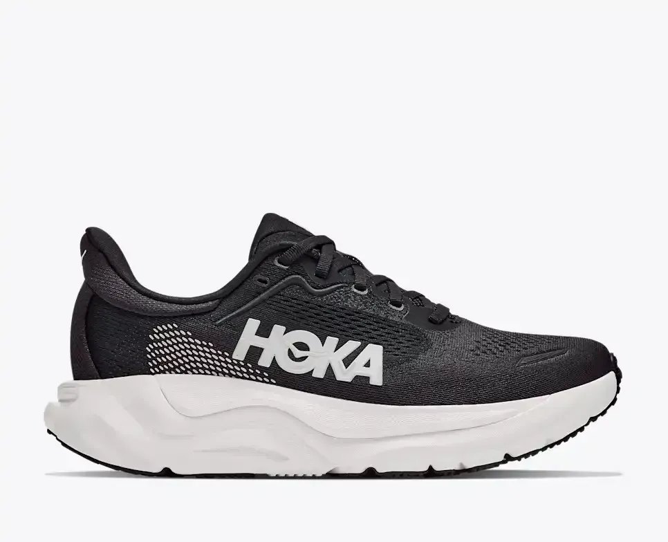 HOKA Arahi 9 Black White - Men's Road Running Shoes & Trainers - front view