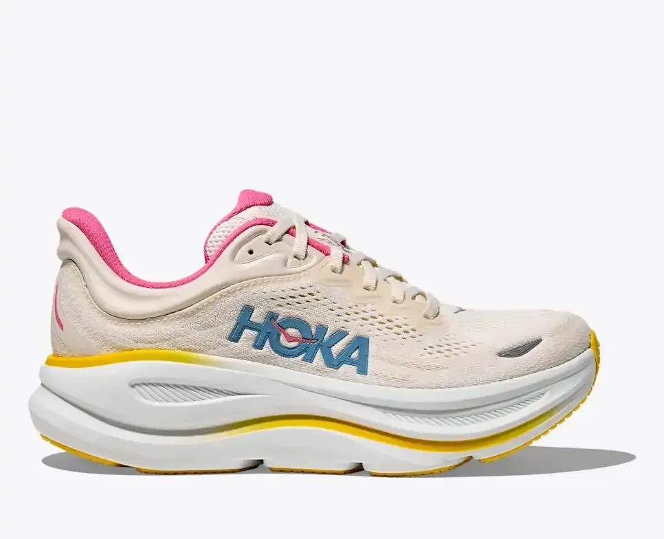 HOKA Bondi 9 Alabaster Birch (Women’s) - Women's Running Shoes - front view