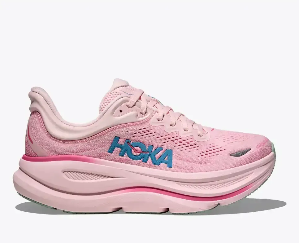 HOKA Bondi 9 Rose Tea Petal (Women’s) - Women's Running Shoes - front view