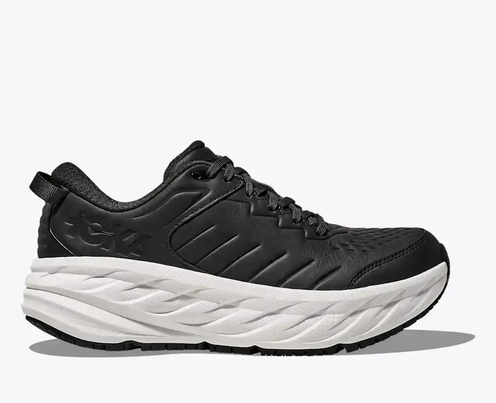 HOKA Bondi SR Carbon Black White - Men's Running Shoes & Trainers - front view