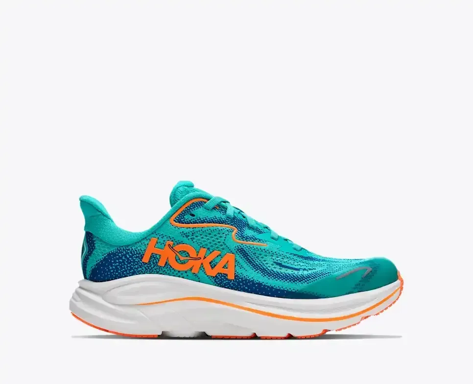 HOKA Clifton 10 Night Glow Blue (GS) - Big Kids - front view
