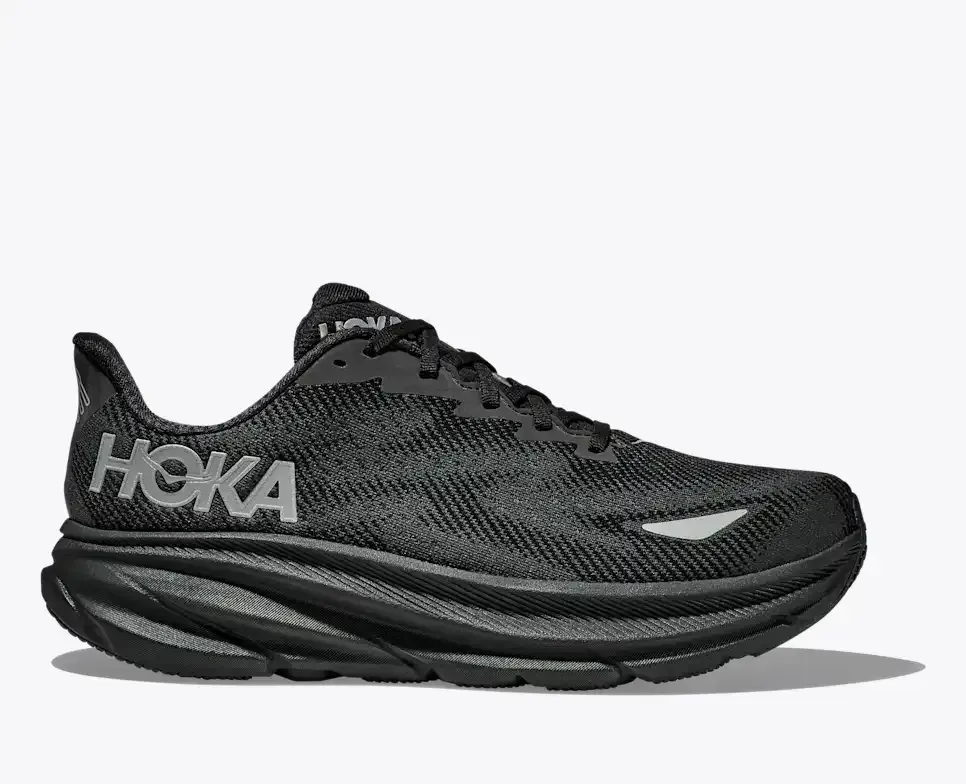 HOKA Clifton 9 GORE-TEX Black Black (Women’s) - Road Running Shoes - front view