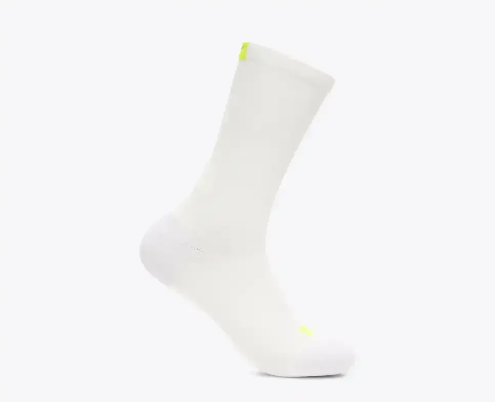 HOKA Clifton Crew Run Sock White - Men's HOKA Exclusives - front view