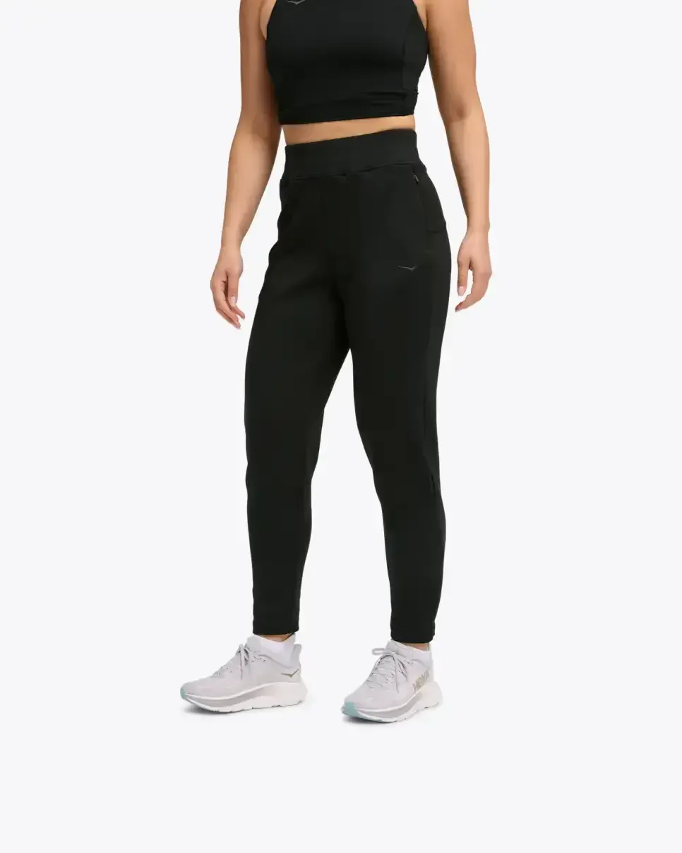 HOKA Essential Recovery Pant Black (Women’s) - Ladies Running Shorts, Leggings & Trousers - front view