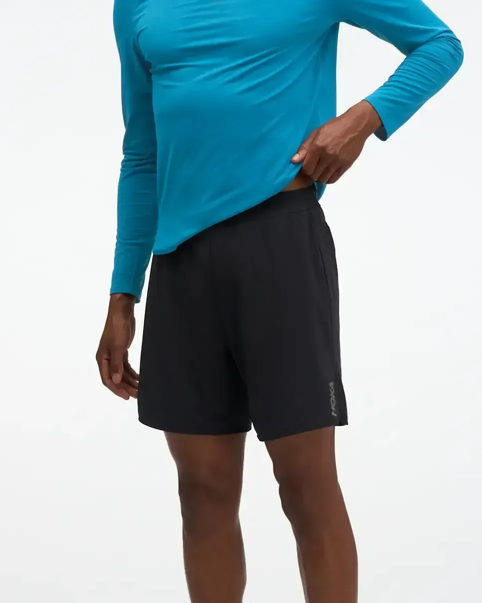 HOKA Glide Short 7” 2in1 Black - Men's HOKA Exclusives - front view