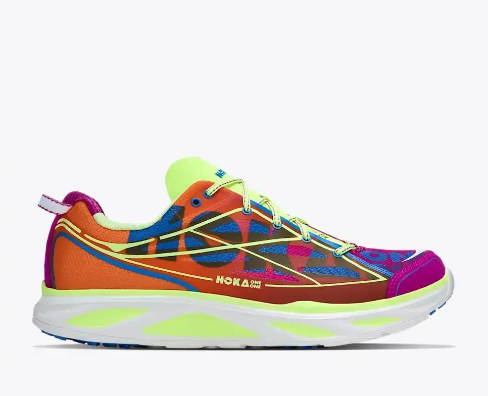 HOKA Huaka Pro Fuchsia Neon Yuzu - Men's Running Shoes & Trainers - front view