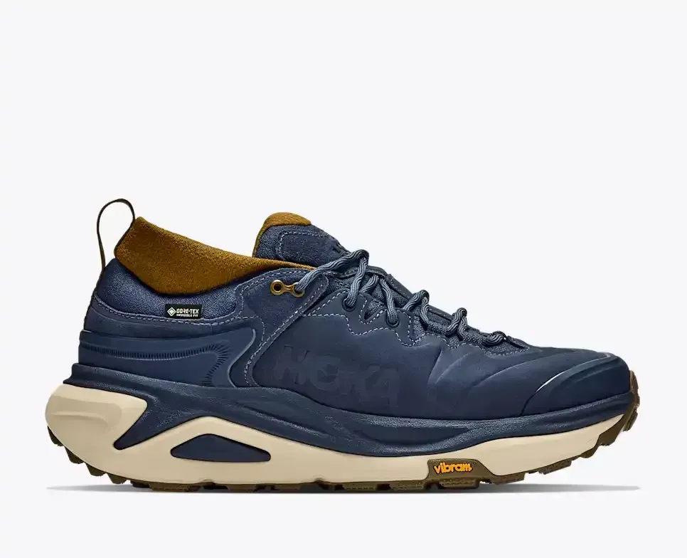HOKA Kaha 3 Low GORE-TEX Varsity Navy Barley Flour - Men's Running Shoes & Trainers - front view