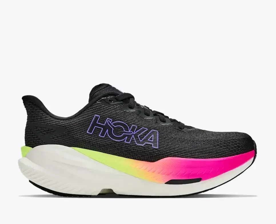 HOKA Mach X 3 Black Neon Nebula (Women’s) - Road Running Shoes - front view