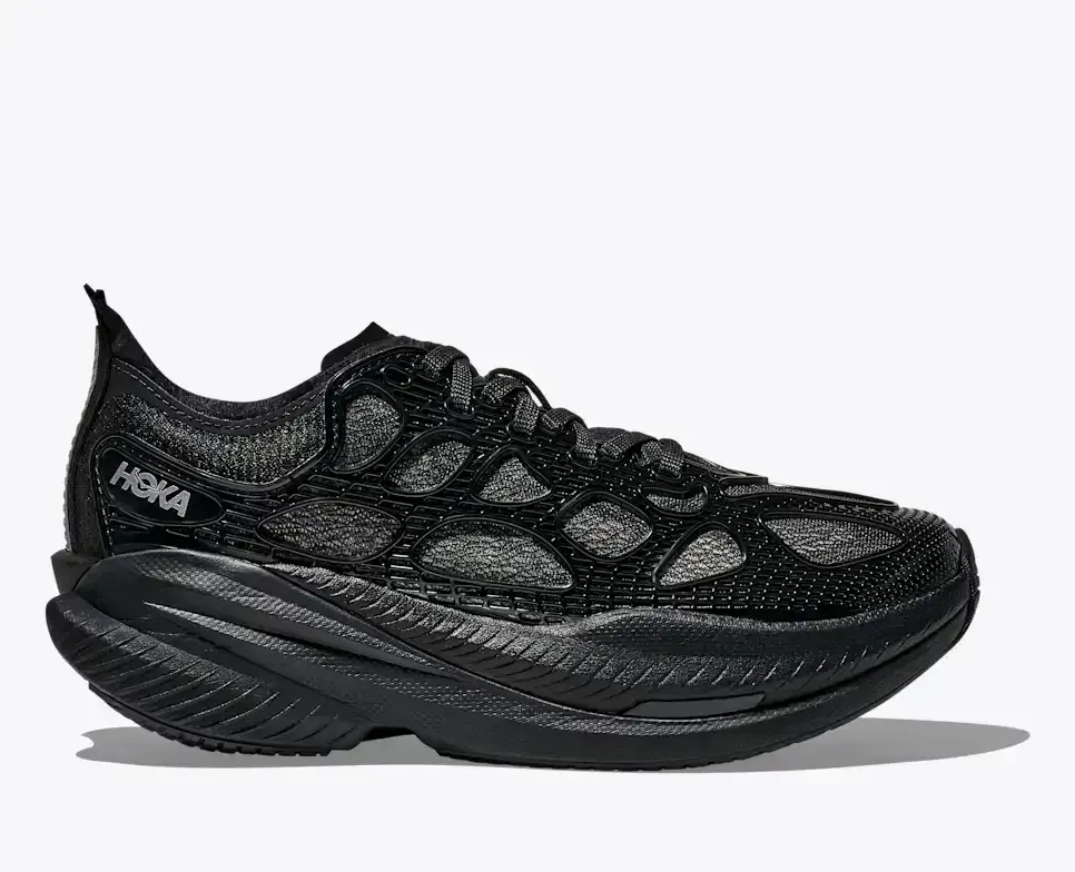 HOKA Mach X Caged Black Midnight Blue - Men's Running Shoes & Trainers - front view