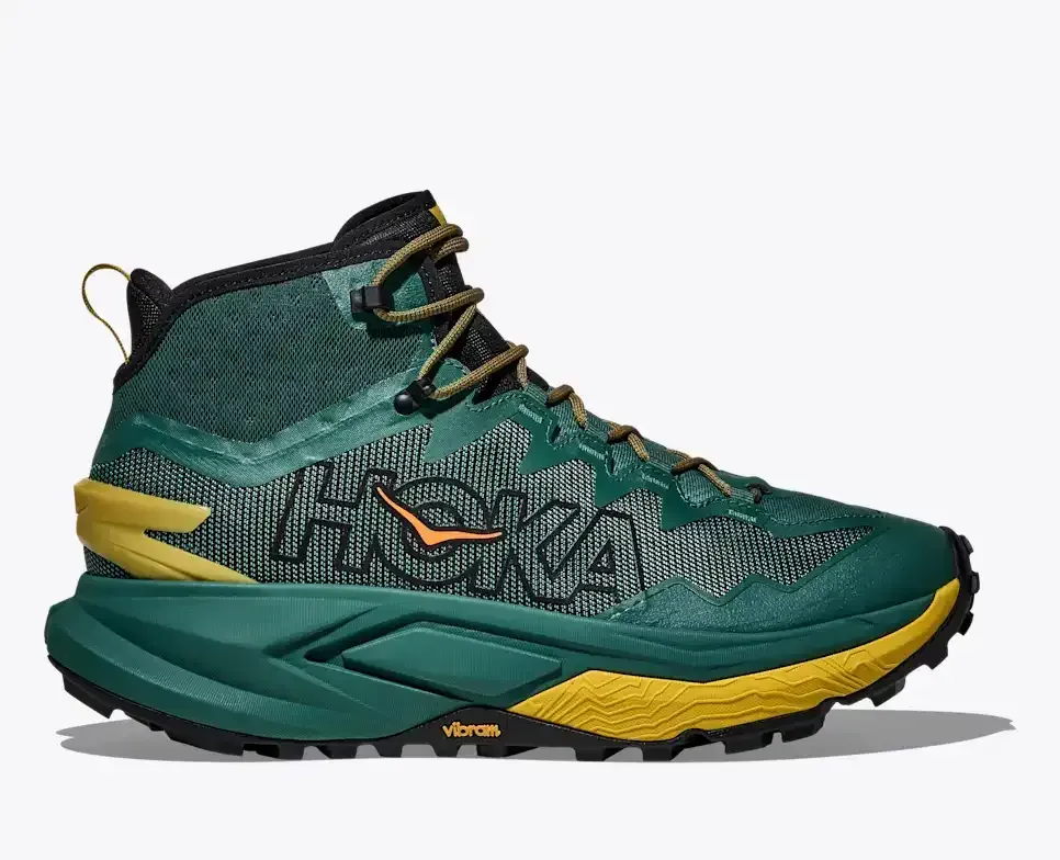 HOKA Mafate Hike Thyme Yellow Gold - Hiking Boots & Shoes - front view