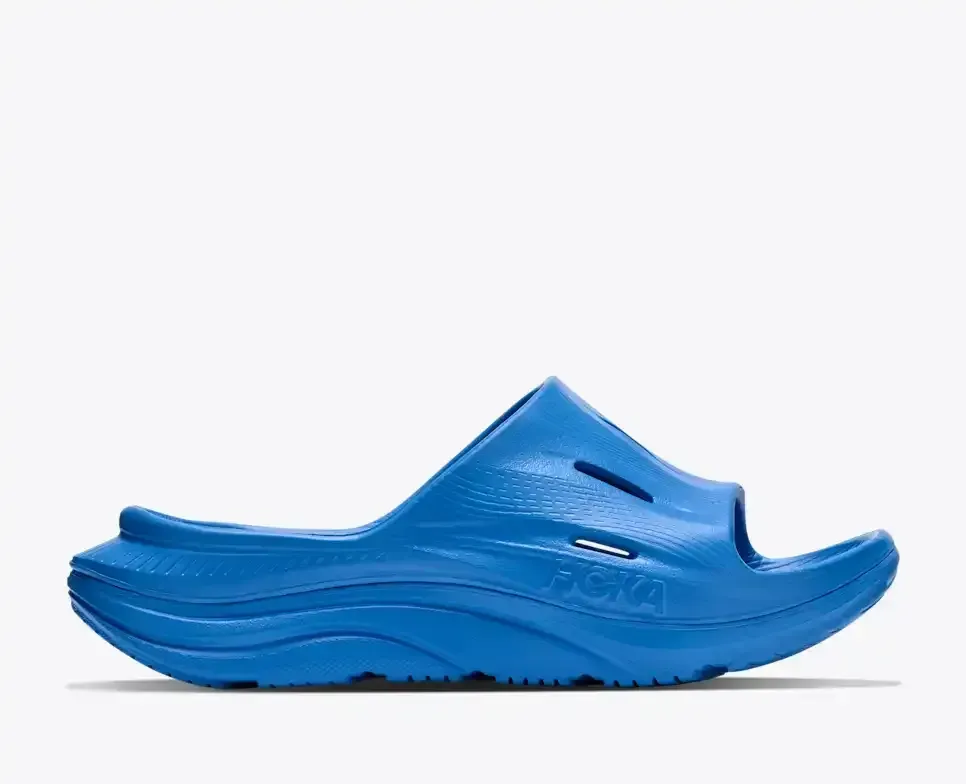 HOKA ORA Recovery Slide 3 Virtual Blue - Men's Running Shoes & Trainers - front view