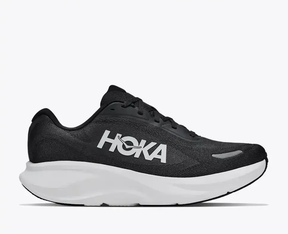 HOKA Rincon 5 Black White (Women’s) - Road Running Shoes - front view