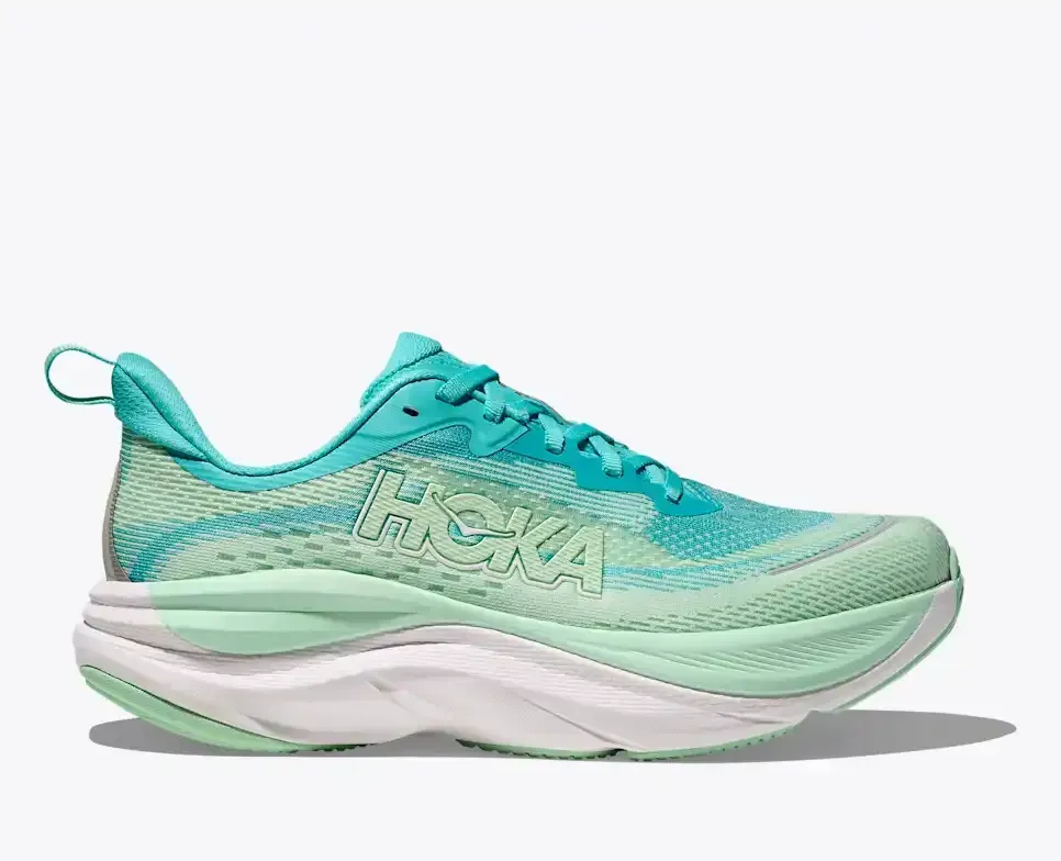 HOKA Skyflow Cielo Blue Mint Fluorite (Women’s) - Women's Running Shoes - front view