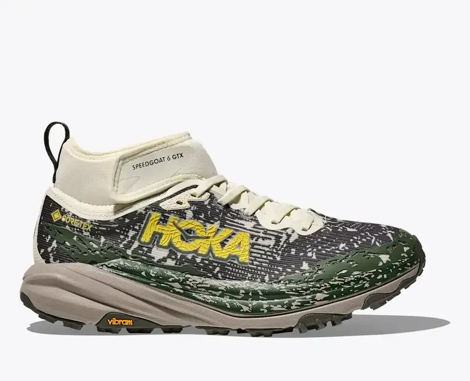 HOKA Speedgoat 6 Mid GORE-TEX Truffle Salt Cement - Men's Running Shoes & Trainers - front view