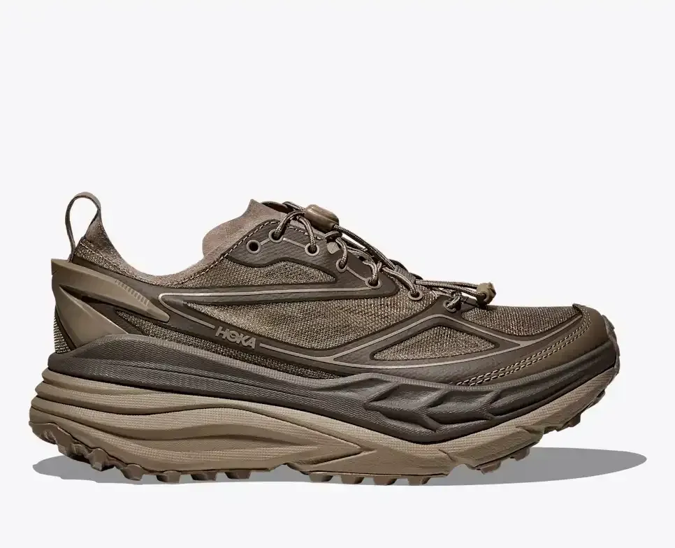 HOKA Stinson One7 Light Roast Asphalt - Men's Running Shoes & Trainers - front view
