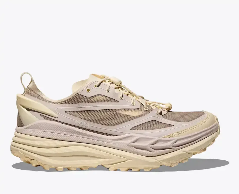 HOKA Stinson One7 Stucco Vintage Yellow - Men's Running Shoes & Trainers - front view