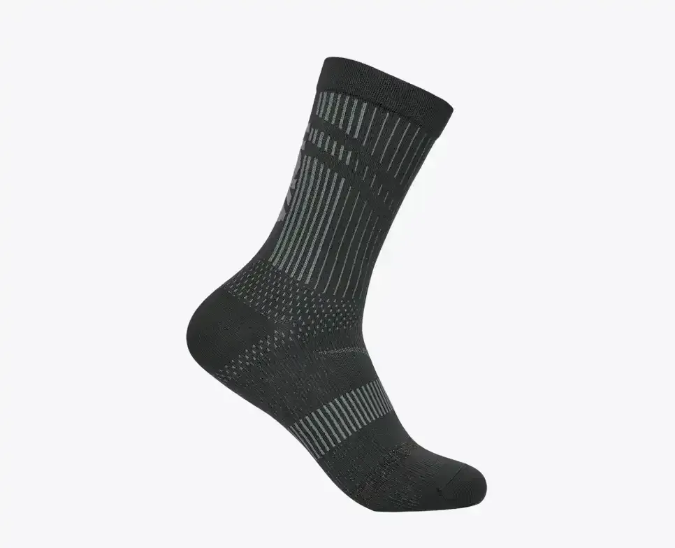 HOKA Trail Run Crew Sock Black - Men's Athletes Kit - front view