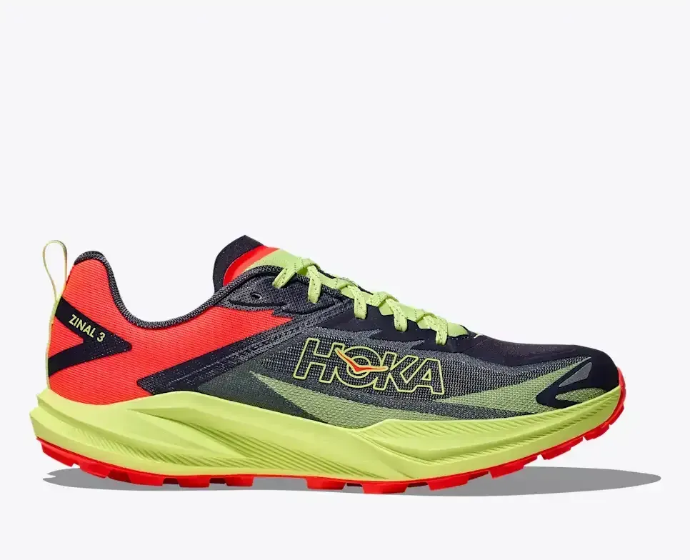 HOKA Zinal 3 Squid Ink Neon Yuzu - Men's Running Shoes & Trainers - front view